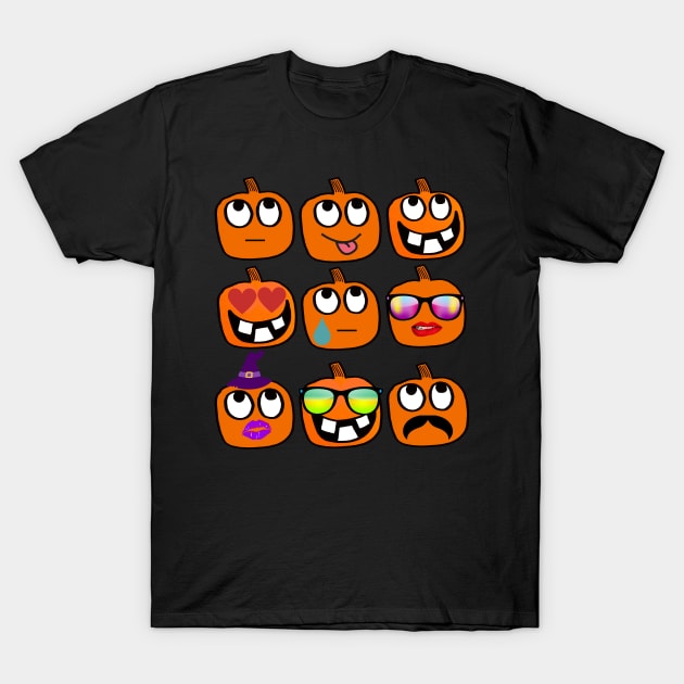 Pumpkin Emoji Shirt - Pumpkin Emoji Design, Pumpkin Design T-Shirt by stacyc64